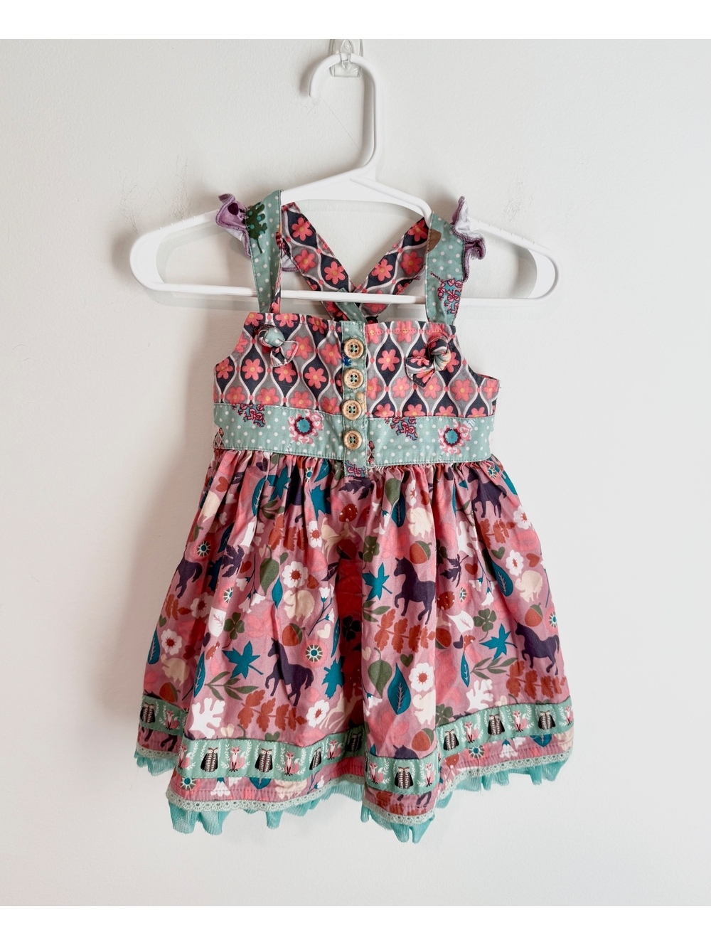 Matilda Jane Dress 6-12 Months Floral and Animal Print